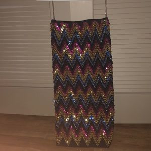Sequin Strapless Dress